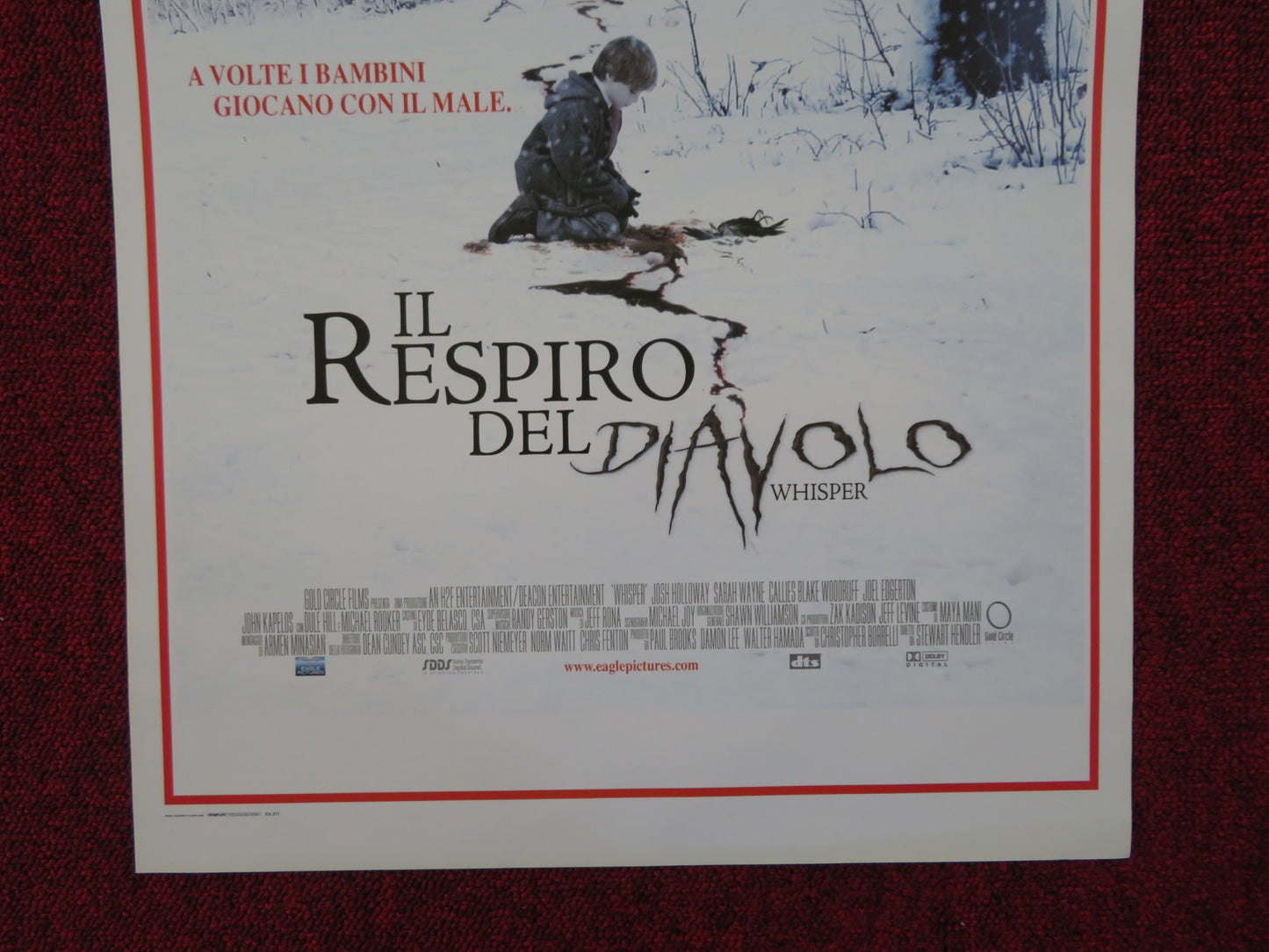 IL RESPIRO DEL DIAVOLO ITALIAN LOCANDINA POSTER JOSH HOLLOWAY J SHIRLEY 2007