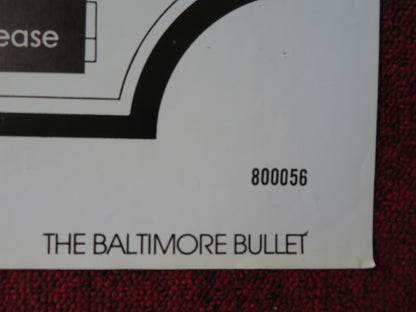 THE BALTIMORE BULLET FOLDED US ONE SHEET POSTER JAMES COBURN OMAR SHARIF 1980