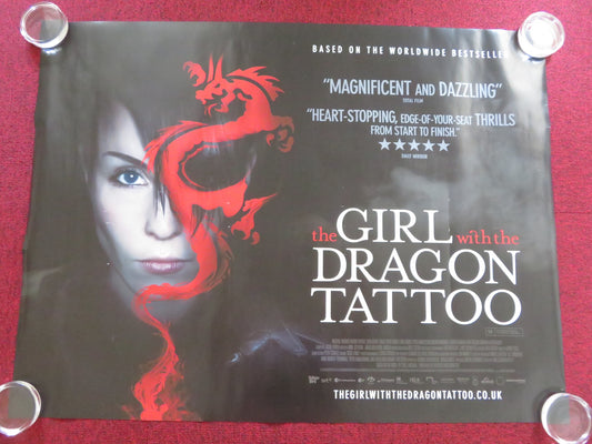 THE GIRL WITH THE DRAGON TATTOO UK QUAD ROLLED POSTER NOOMI RAPACE 2009