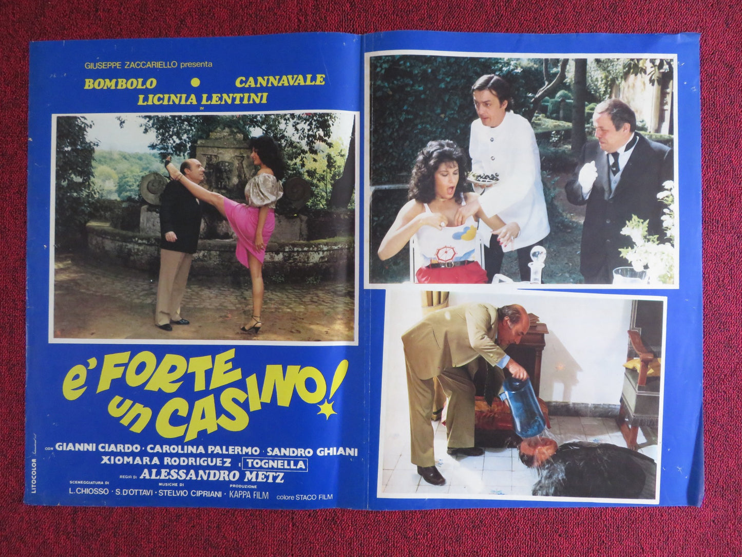 E' FORTE UN CASINO! - A ITALIAN FOTOBUSTA POSTER BOMBOLO ENZO CANNAVALE 1982