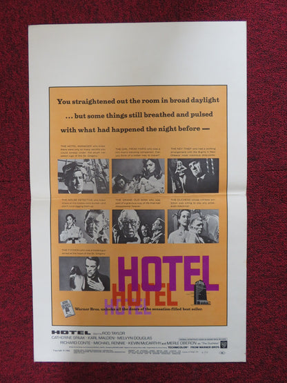 HOTEL WINDOW CARD (14"x 22") POSTER ROD TAYLOR CATHERINE SPAAK 1966