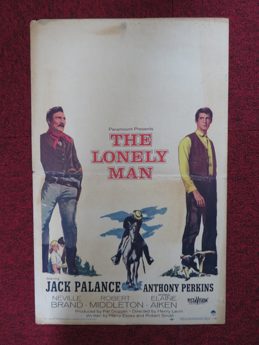 THE LONELY MAN WINDOW CARD (14"x 22") POSTER JACK PALANCE ANTHONY PERKINS 1957