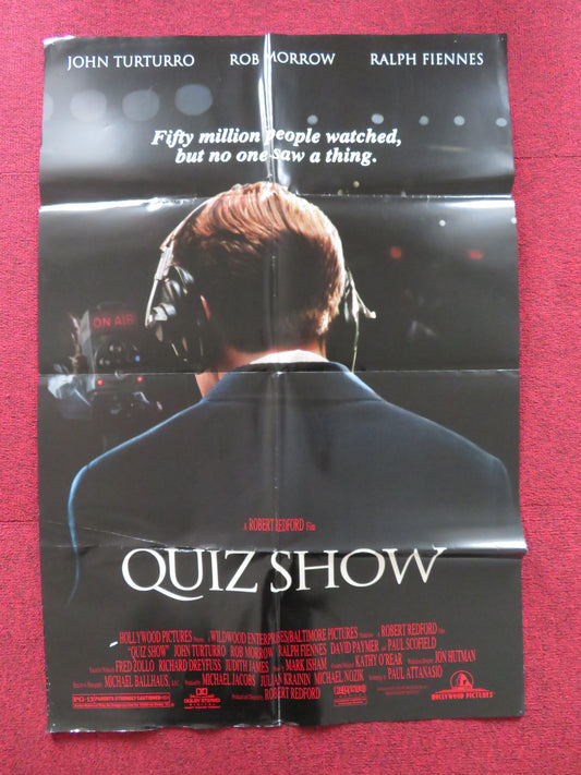 QUIZ SHOW FOLDED US ONE SHEET POSTER JOHN TURTRRO ROB MORROW 1994