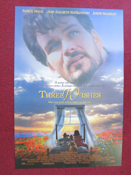 THREE WISHES US ONE SHEET ROLLED POSTER PATRICK SWAYZE  JOSEPH  MAZZELLO 1995