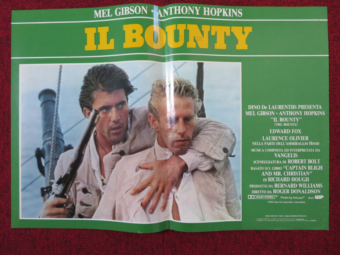 THE BOUNTY - G ITALIAN FOTOBUSTA POSTER MEL GIBSON ANTHONY HOPKINS 1984