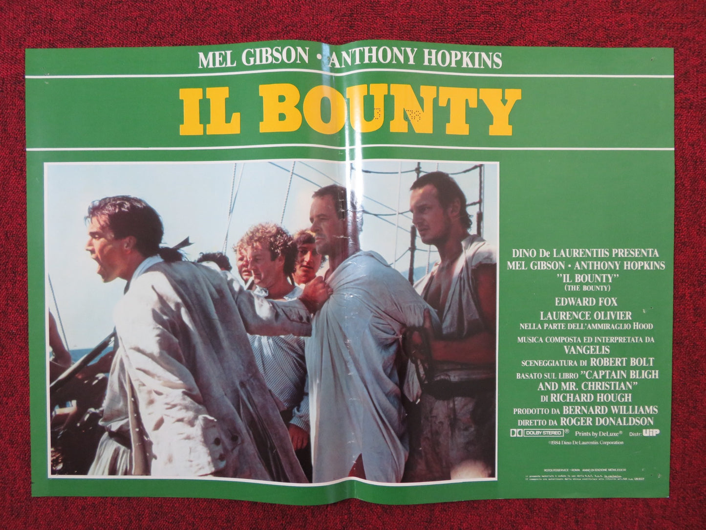 THE BOUNTY - H ITALIAN FOTOBUSTA POSTER MEL GIBSON ANTHONY HOPKINS 1984