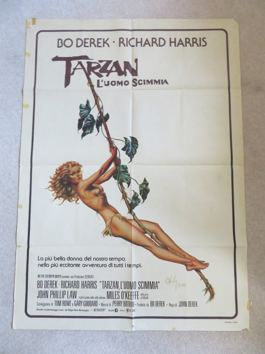 TARZAN THE APE MAN ITALIAN 2 FOGLIO POSTER BO DEREK RICHARD HARRIS 1981