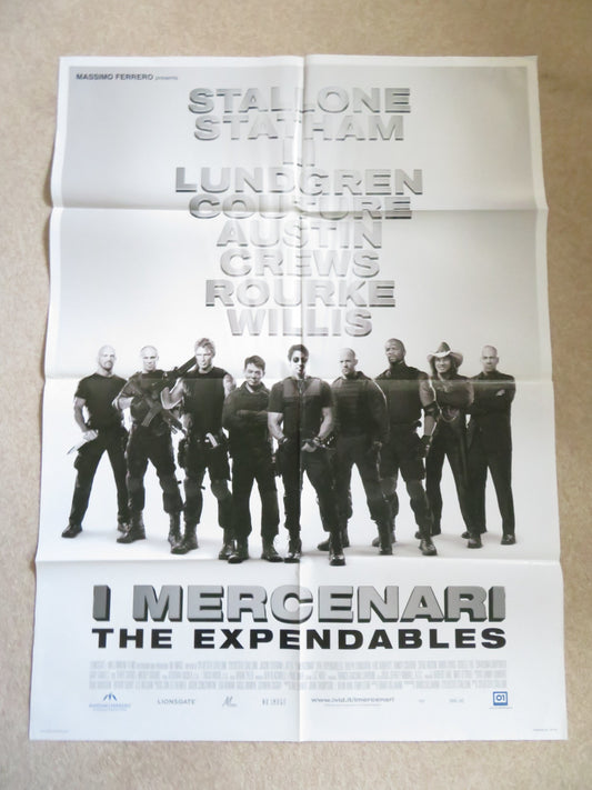 THE EXPENDABLES ITALIAN 2 FOGLIO POSTER STALLONE STATHAM LUNDGREN 2010