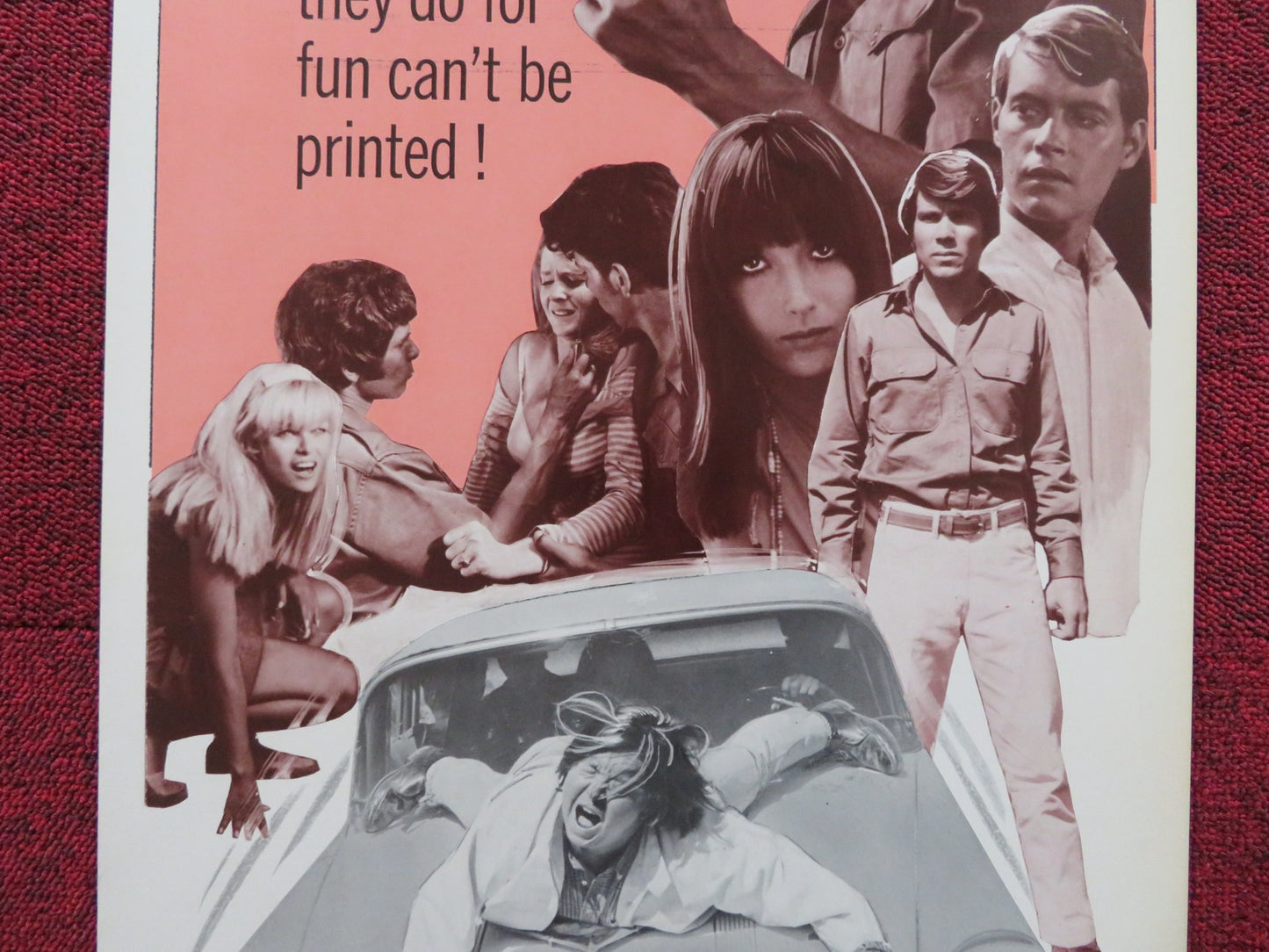 THE YOUNG ANIMALS US INSERT (14"x 36") POSTER TOM NARDINI PATTY MCCORMACK 1968