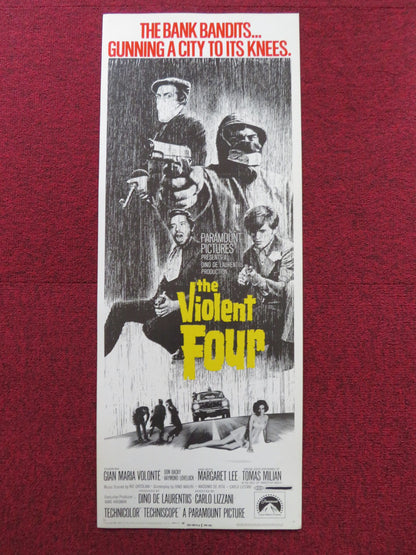 THE VIOLENT FOUR US INSERT (14"x 36") POSTER GIAN MARIA VOLONTE DON BACKY 1968