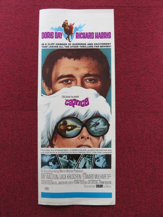 CAPRICE US INSERT (14"x 36") POSTER DORIS DAY RICHARD HARRIS 1967