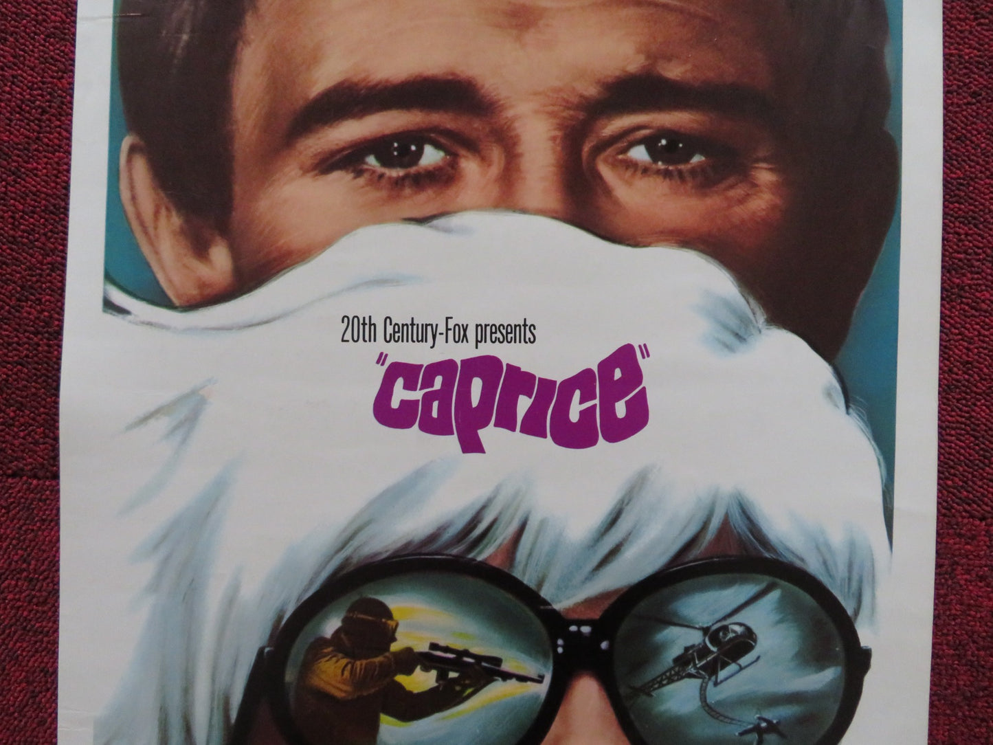 CAPRICE US INSERT (14"x 36") POSTER DORIS DAY RICHARD HARRIS 1967