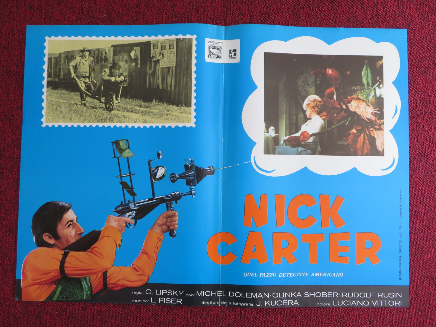 NICK CARTER QUEL PAZZO DETECTIVE AMERICANO - A ITALIAN FOTOBUSTA POSTER 1978