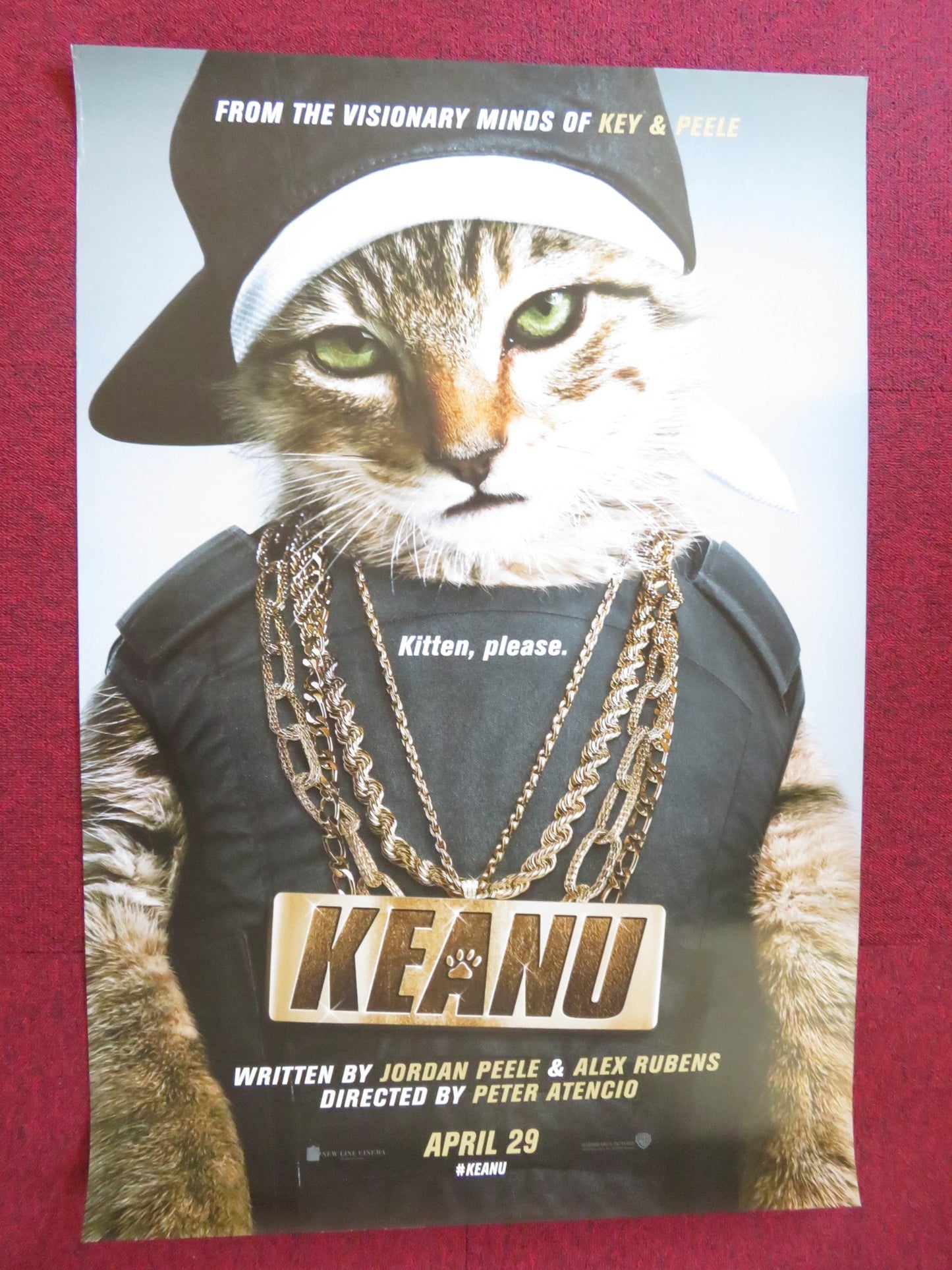 KEANU US ONE SHEET ROLLED POSTER JORDAN PEEL TIFFANY HADDISH 2016