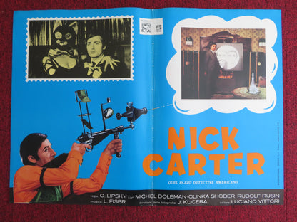 NICK CARTER QUEL PAZZO DETECTIVE AMERICANO - D ITALIAN FOTOBUSTA POSTER 1978