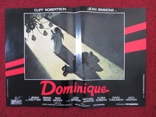 DOMINIQUE - D ITALIAN FOTOBUSTA POSTER CLIFF ROBERTSON JEAN SIMMONS 1979