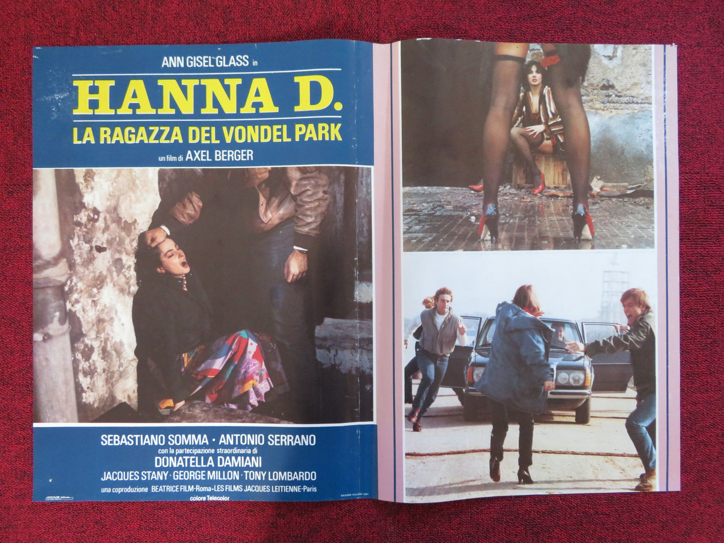 HANNA D. - THE GIRL FROM VONDEL PARK - C ITALIAN FOTOBUSTA POSTER GLASS 1984