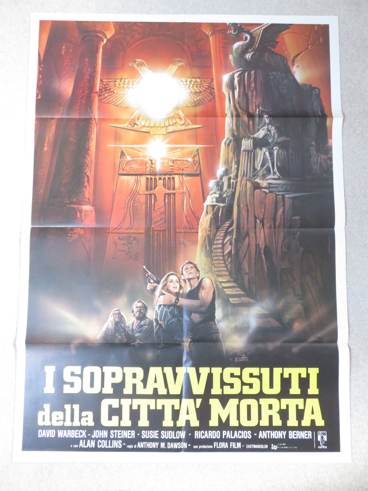 THE ARK OF THE SUN GOD ITALIAN 2 FOGLIO POSTER DAVID WARBECK JOHN STEINER 1984