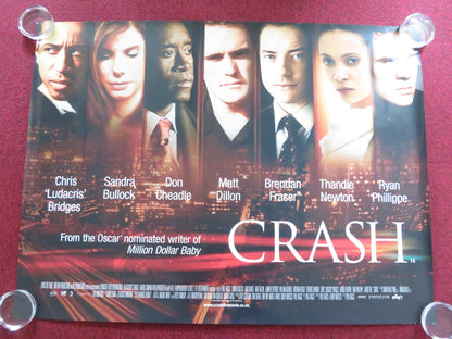 CRASH UK QUAD ROLLED POSTER BRENDAN FRASER SANDRA BULLOCK 2005