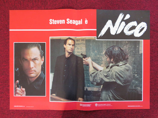 NICO / ABOVE THE LAW-  A  ITALIAN FOTOBUSTA POSTER STEVEN SEGAL  PAM GRIER 1988