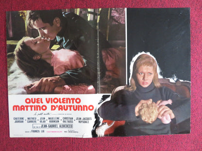 QUEL VIOLENTO MATTINO D'AUTUNNO- A ITALIAN FOTOBUSTA POSTER C. JOURDAN 1971