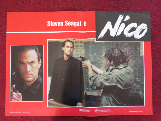 NICO / ABOVE THE LAW-  A(2) ITALIAN FOTOBUSTA POSTER STEVEN SEGAL PAM GRIER 1988