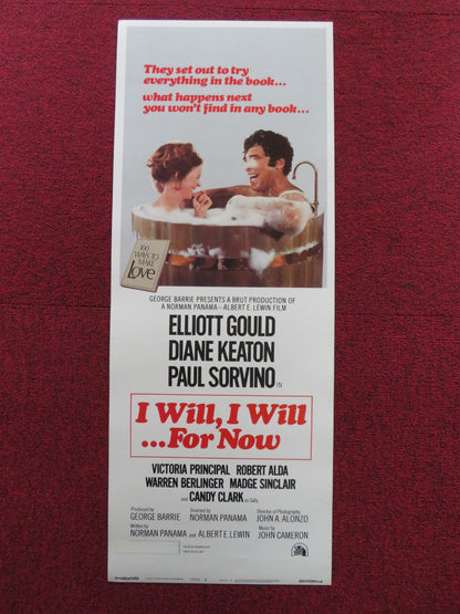 I WILL, I WILL .. FOR YOU  STYLE B US INSERT (14"x 36") POSTER ELLOTT GOULD 1976