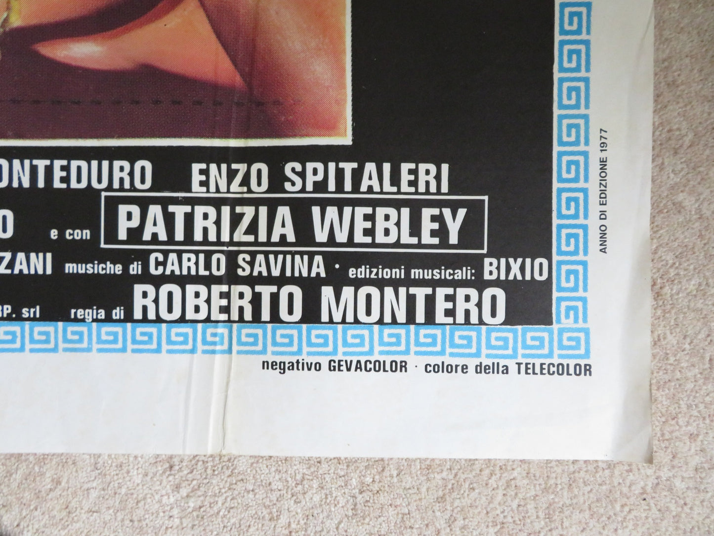 LE CALDE NUTTI DI CALIGOLA / CALIGULA'S HOT NIGHTS ITALIAN 2 FOGLIO POSTER 1977