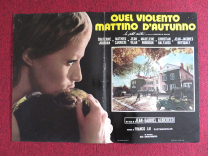 QUEL VIOLENTO MATTINO D'AUTUNNO- C ITALIAN FOTOBUSTA POSTER C. JOURDAN 1971