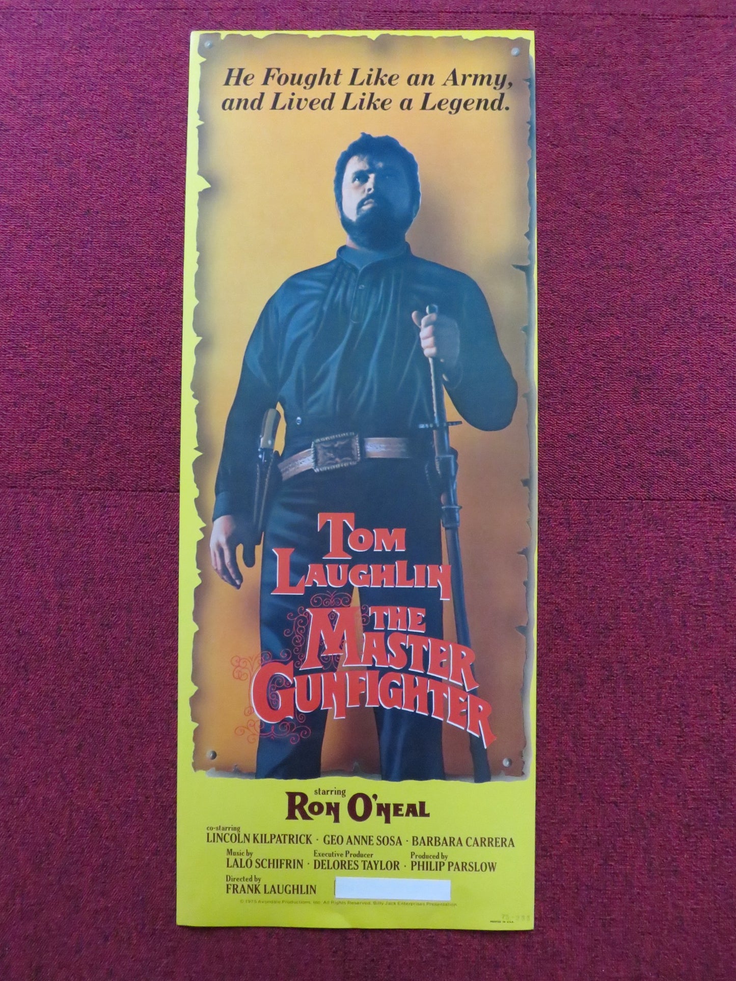 THE MASTER GUNFIGHTER US INSERT (14"x 36") POSTER TOM LAUGLIN 1975