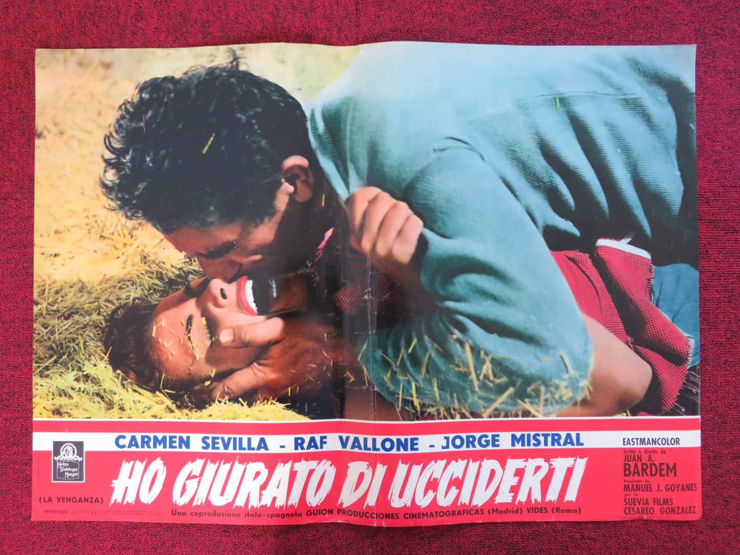 LA VENGANZA - B ITALIAN FOTOBUSTA POSTER CARMAN SEVILLA RAF VALLONE 1958