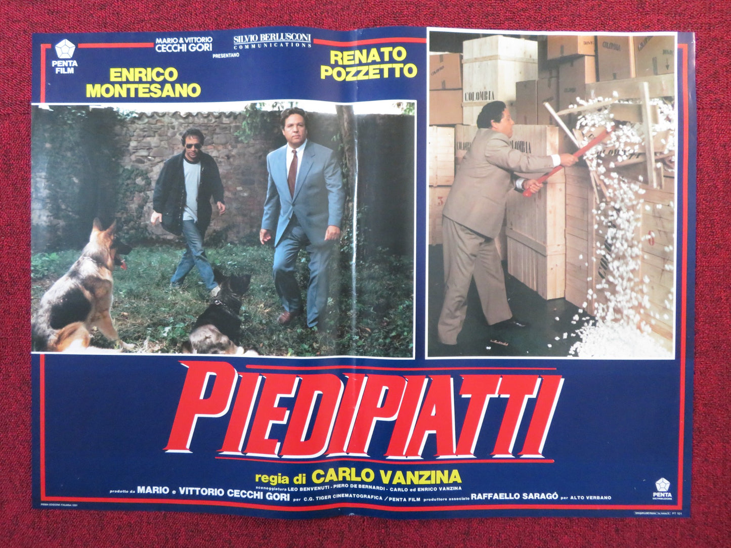 PIEDIPIATTI ITALIAN FOTOBUSTA POSTER ENRICO MONTESANO RENATO POZZETTO 1991