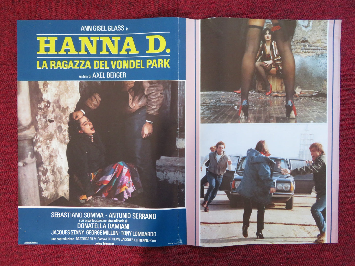 HANNA D. - THE GIRL FROM VONDEL PARK - C(2) ITALIAN FOTOBUSTA POSTER GLASS 1984