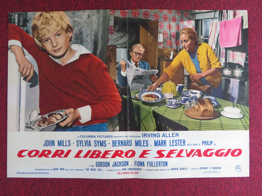 CORRI LIBERO E SELVAGGIO ITALIAN FOTOBUSTA POSTER JOHN MILLS SYLVIA SYMS 1970