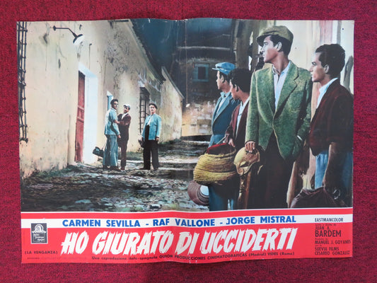 LA VENGANZA - D ITALIAN FOTOBUSTA POSTER CARMAN SEVILLA RAF VALLONE 1958