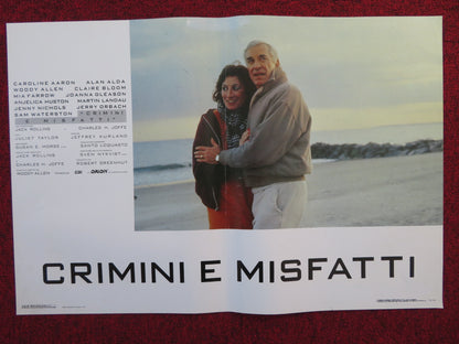 CRIMES AND MISDEMEANORS - B ITALIAN FOTOBUSTA POSTER WOODY ALLEN MIA FARROW 1989