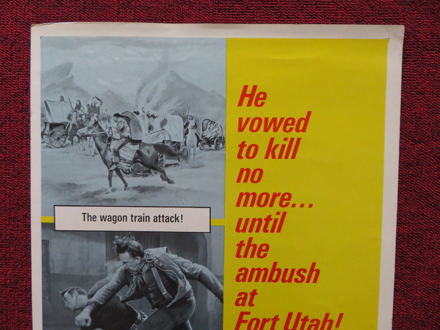 FORT UTAH US INSERT (14"x 36") POSTER JOHN IRELAND VIRGINIA MAYO 1966