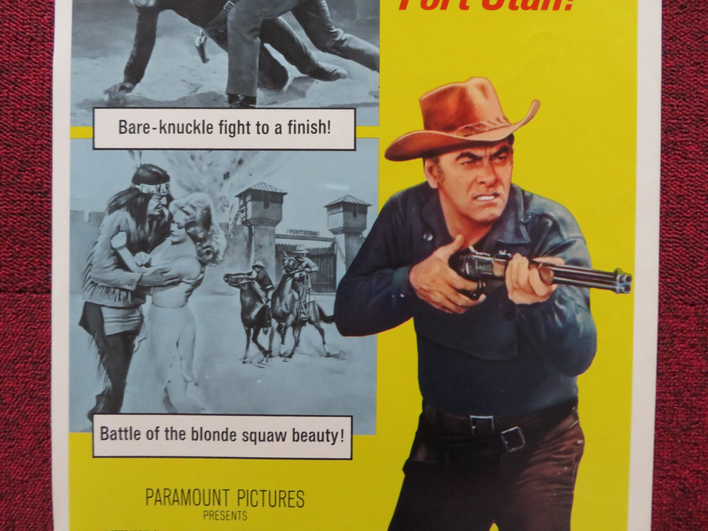 FORT UTAH US INSERT (14"x 36") POSTER JOHN IRELAND VIRGINIA MAYO 1966