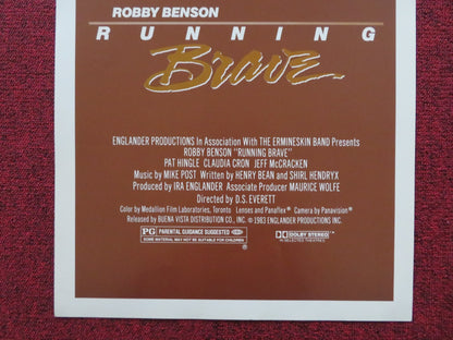 RUNNING BRAVE US INSERT (14"x 36") POSTER ROBBY BENSON PAT HINGLE 1983