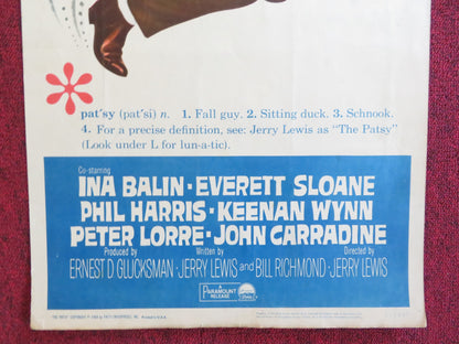 THE PATSY US INSERT (14"x 36") POSTER JERRY LEWIS INA BALIN 1964