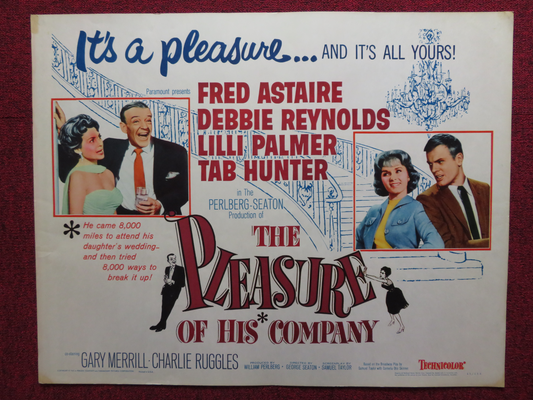 THE PLEASURE OF HIS COMPANY US HALF SHEET (22"x 28") POSTER FRED ASTAIRE 1961