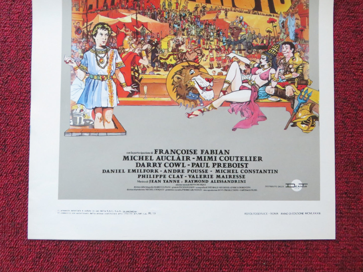 QUARTER TO TWO BEFORE JESUS CHRIST ITALIAN LOCANDINA POSTER COLUCHE MICHEL 1982