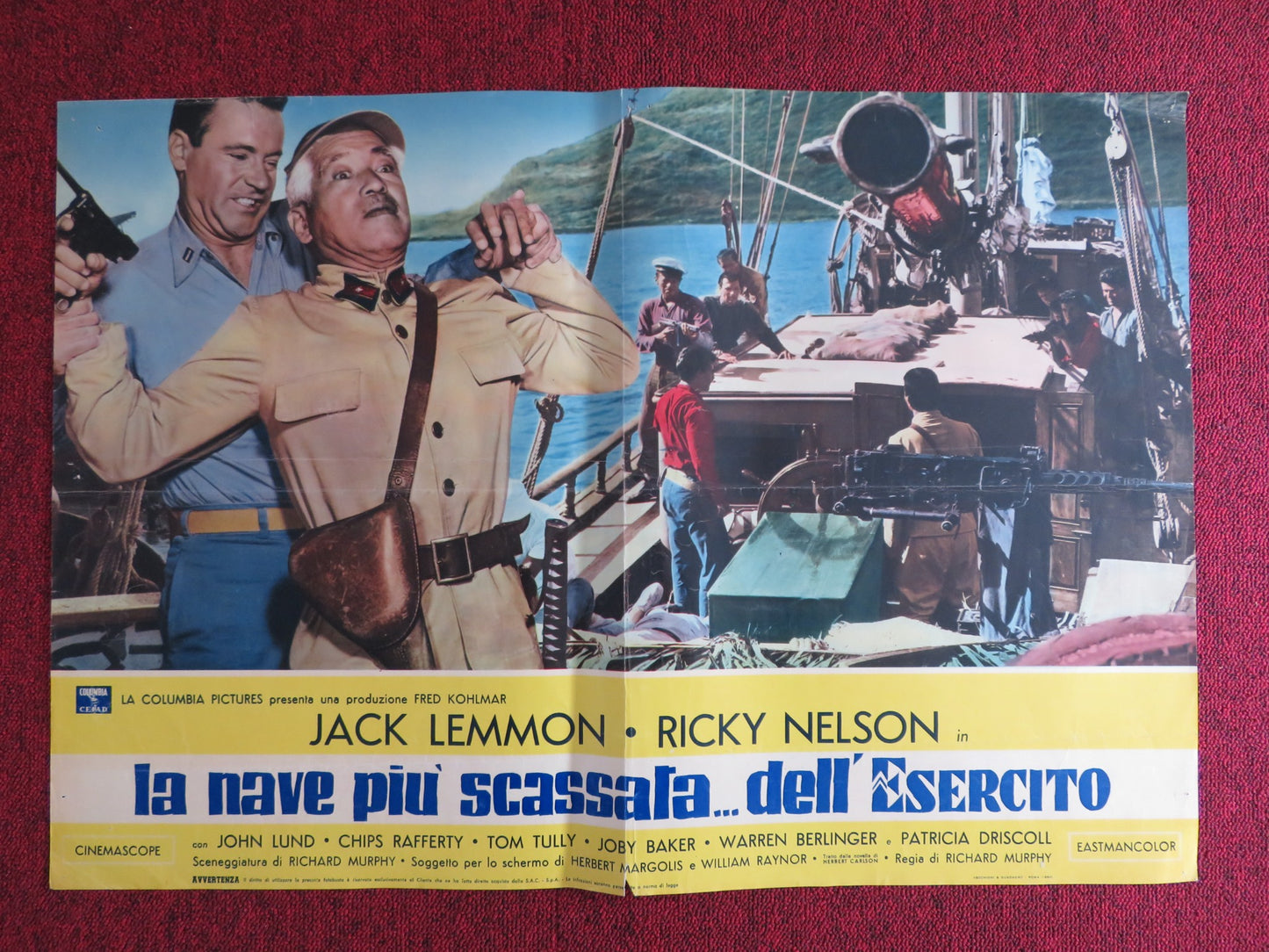 THE WACKIEST SHIP IN THE ARMY ITALIAN FOTOBUSTA POSTER JACK LEMMON R NELSON 1960