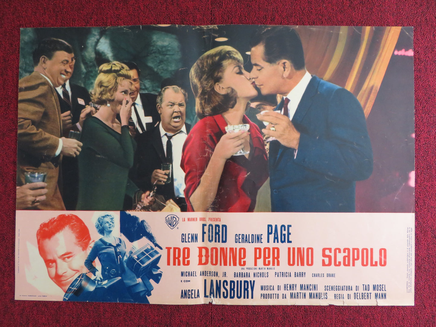 TRE DONNE PER UNO SCAPOLO ITALIAN FOTOBUSTA POSTER GLENN FORD G PAGE 1965