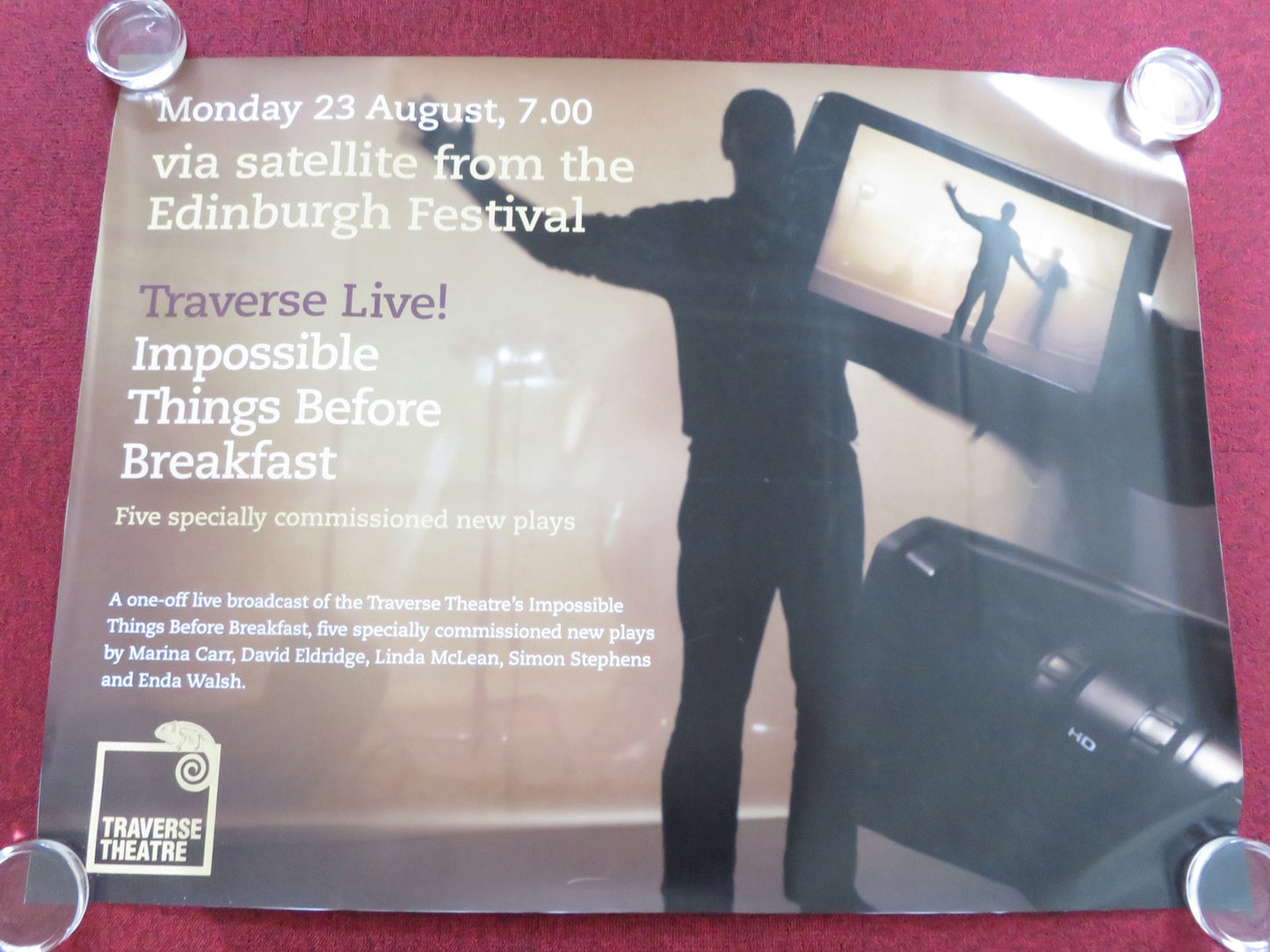 TRAVERSE LIVE! IMPOSSIBLE THINGS BEFORE BREAKFAST UK QUAD ROLLED POSTER 2010