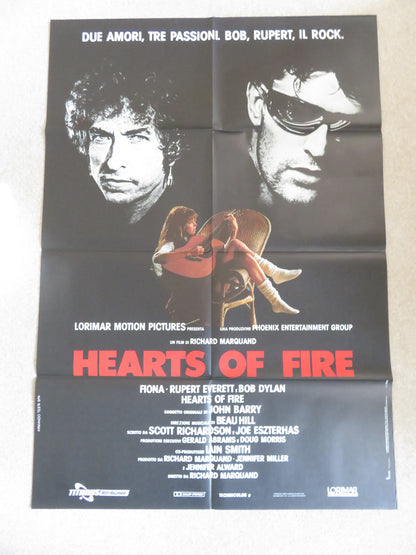 HEARTS OF FIRE ITALIAN 2 FOGLIO POSTER BOB DYLAN RUPERT EVERETT 1987