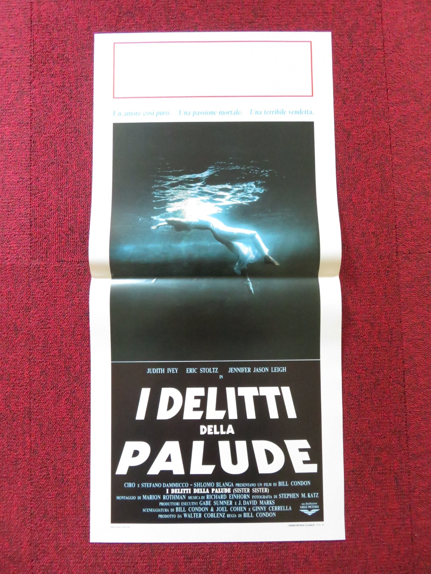 I DELITTI DELLA PALUDE- b ITALIAN LOCANDINA POSTER ERIC STOLTZ 1987