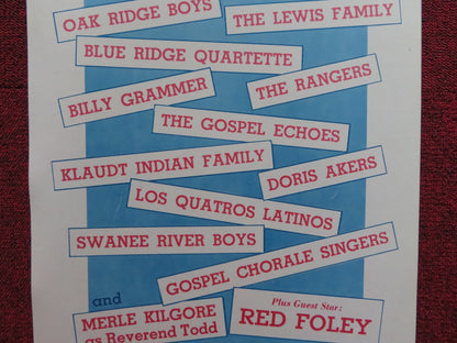 SING A SONG FOR HEAVEN'S SAKE US INSERT (14"x 36") POSTER MERLE KILGORE 1966