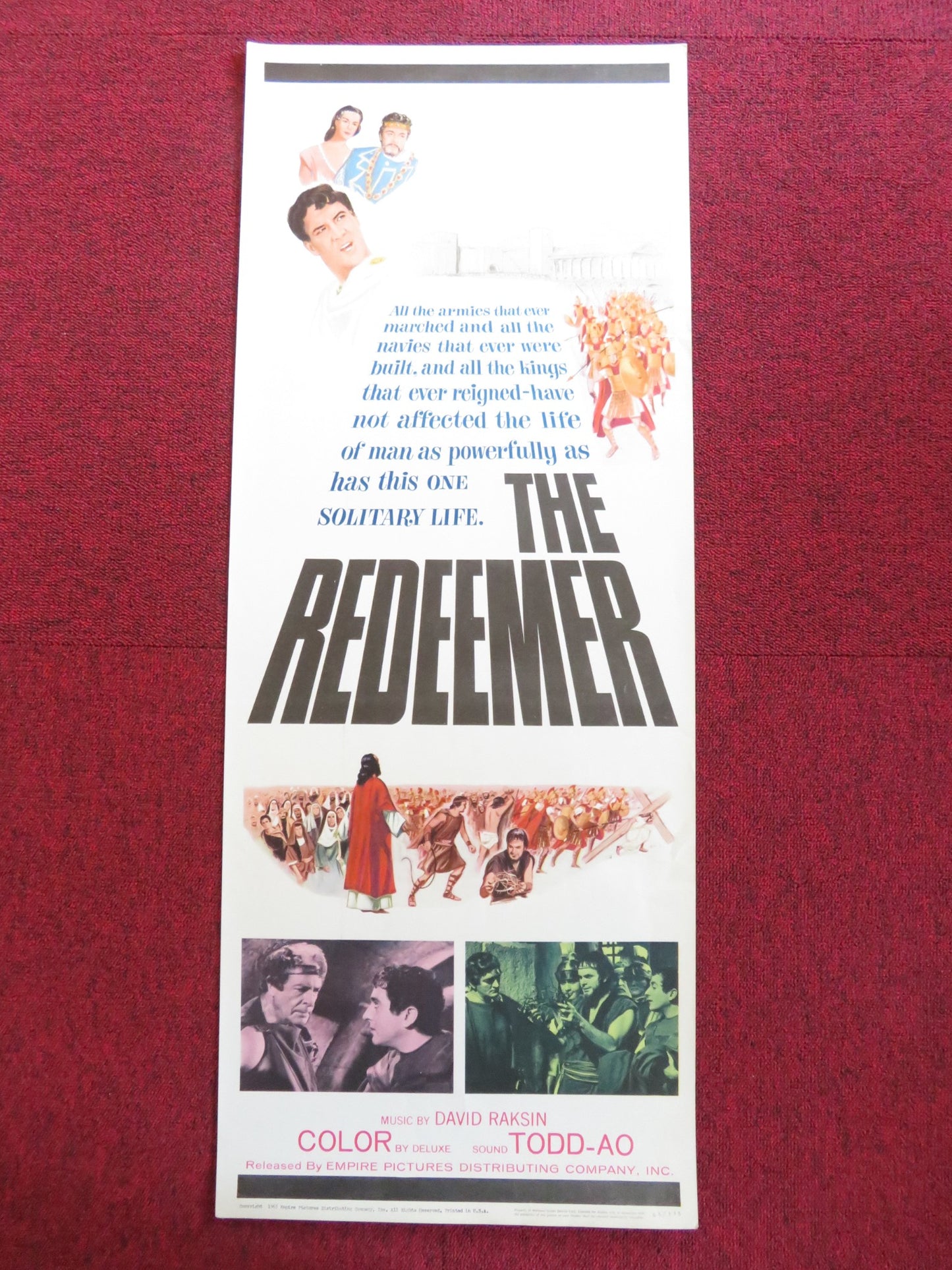 THE REDEEMER US INSERT (14"x 36") POSTER LUIS ALVAREZ MARUCHI FRESNO 1965