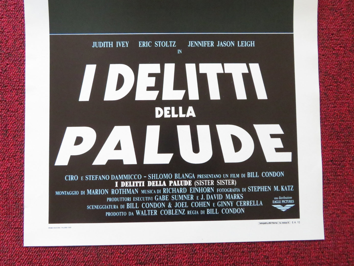 I DELITTI DELLA PALUDE- b ITALIAN LOCANDINA POSTER ERIC STOLTZ 1987